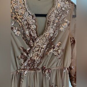 Rose Gold sequin dress